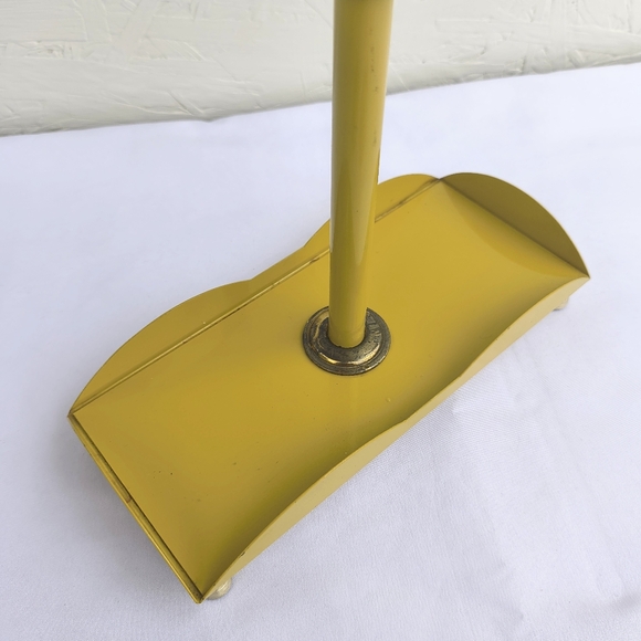 VINTAGE Mustard Yellow & Brass Retro Condiment Holder - Picture 11 of 14